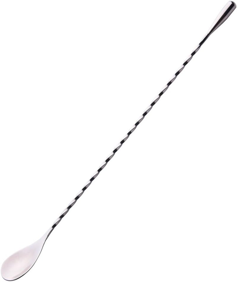 Purefold 12 Inches Stainless Steel Bar Spoon, Bartender Cocktail Shaker Cocktail Mixing Spoon,Spiral Pattern - Image 1